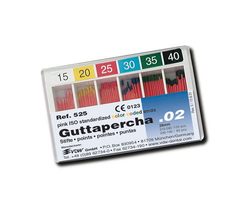 Guttaperchaspitzen rosa, Nr. 525